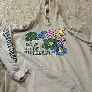 Large Tan D.A.R.E hoodie